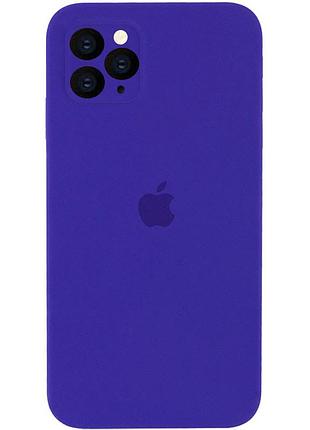 Чехол silicone full case camera square (квадратные) для iphone11 pro ultraviolet (11) фиолетовый