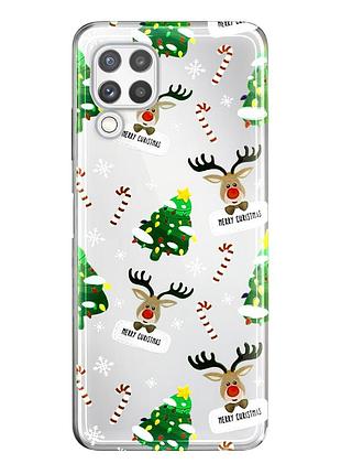Чехол прозрачный новогодний clear для samsung a22 (03) new year