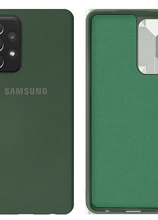 Чохол силіконовий full протиударний premium для samsung a72 (22) dark green темно-зелений