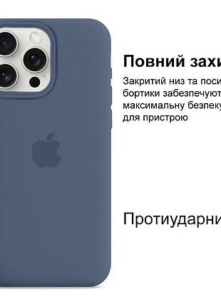 Чехол kassel silicone full case protective для iphone 14 pro max с микрофиброй синий alaskan blue 2