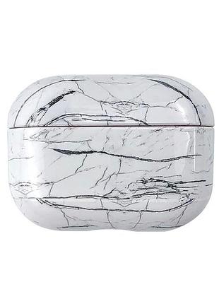 Чехол для наушников airpods pro case мрамор white (922) белый