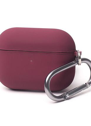 Чехол silicone case microfiber для airpods pro - marsala
