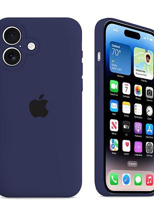 Чехол с защитой камеры kassel silicone camera protective для iphone 16 (08) темно-синий dark blue