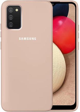 Чохол silicone case для samsung premium a02s pink sand (18) пудра