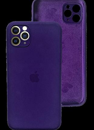 Чохол silicone case full camera protective для iphone 11 pro max ultraviolet фіолетовий