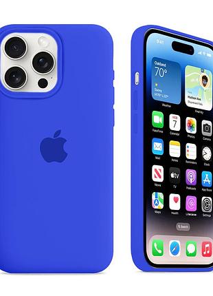 Чехол kassel silicone full case protective для iphone 13 pro max с микрофиброй синий shiny blue