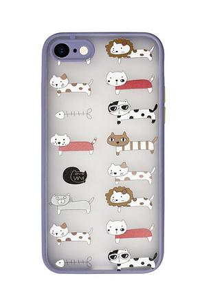 Чохол протиударний для iphone se 2020 (04) cats коти