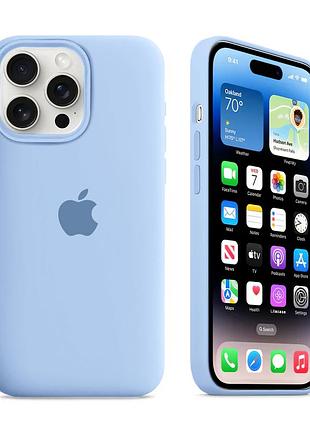 Чохол kassel silicone full case protective для iphone 16 pro з мікрофіброю блакитний lilac cream