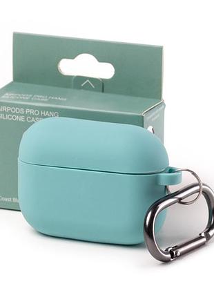 Чехол silicone case color box (карабін) для airpods pro - coast blue