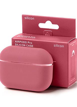 Чехол silicone case color box для airpods 1/2 - wine red