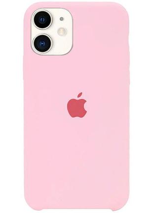Чохол silicone case для iphone 11 light pink рожевий