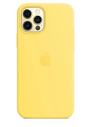 Чехол silicone case для iphone 12 pro yellow желтый