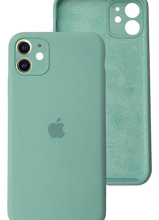 Чохол silicone case full camera protective для iphone 11 spearmint м'ятний