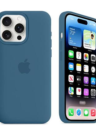 Чехол kassel silicone full case protective для iphone 13 pro max с микрофиброй синий blue cobalt
