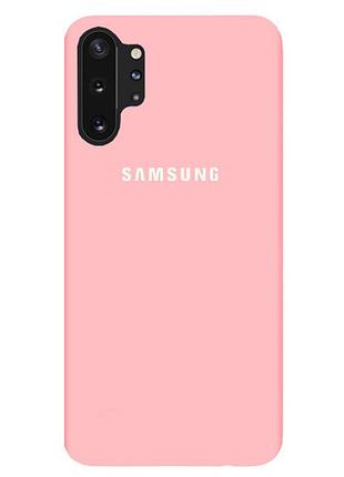 Чехол silicone case для samsung premium note 10 plus pink (04) розовый