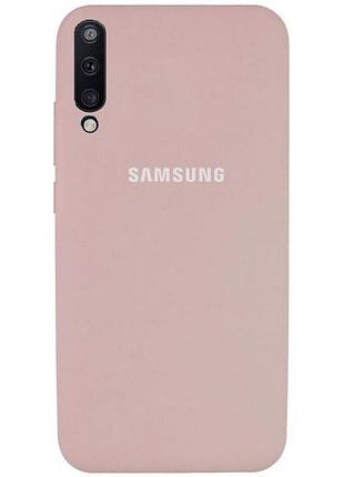Чохол silicone case для samsung a70 (01) pink sand рожевий