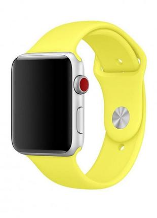 Силиконовый ремешок для apple watch 38mm/40mm/41mm flash лимонный