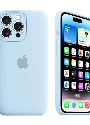 Чехол с защитой камеры kassel silicone camera protective для iphone 16 pro (43) голубой sky blue