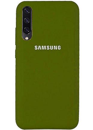 Чохол silicone case для samsung premium a70 khaki (25) зелений