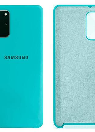Чехол силиконовый full противоударный premium для samsung s20 plus (2) sea blue морская волна