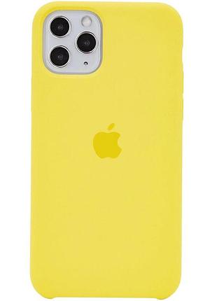 Чехол silicone case для iphone 11 pro flash лимонный