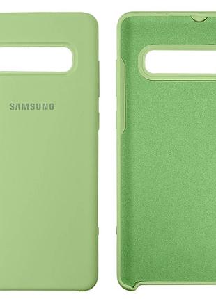 Чехол силиконовый full противоударный premium для samsung s10+ (19) mint мятный