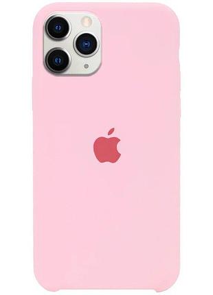 Чехол silicone case для iphone 11 pro max light pink розовый