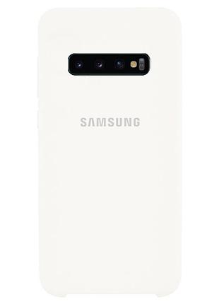Чохол silicone case для samsung premium s10 plus white (09) білий