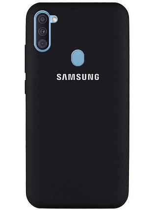 Чохол silicone case для samsung premium m11 black (03) чорний