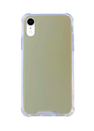 Чохол силіконовий дзеркало для iphone xr (02) gold золотий