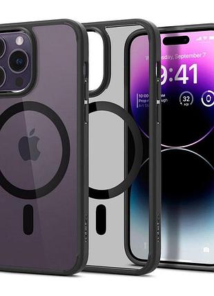Чехол spigen crystal black with magsafe для iphone 14 pro