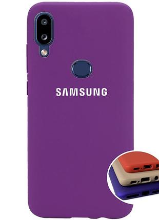 Чехол silicone full case для samsung a10s (09) purple фиолетовый
