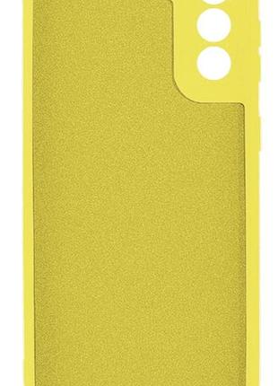Чехол silicone case camera protective для samsung s21 plus (20) желтый yellow 3