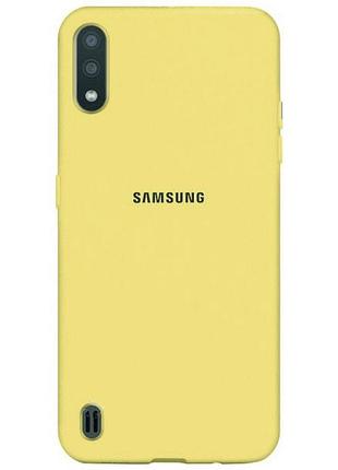 Чохол silicone case для samsung premium a01 flash (06) лимонний