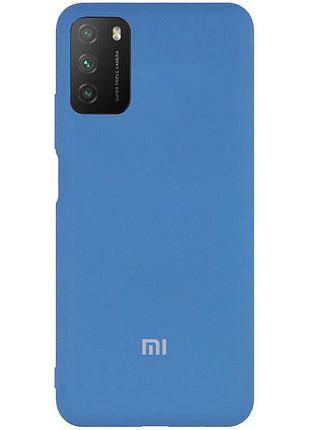 Чехол silicone case premium для xiaomi poco m3 blue (16) синий