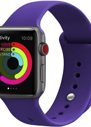 Силиконовый ремешок для apple watch 38mm/40mm/41mm purple фиолетовый