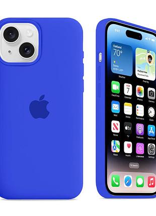Чехол kassel silicone full case protective для iphone 13 с микрофиброй синий shiny blue
