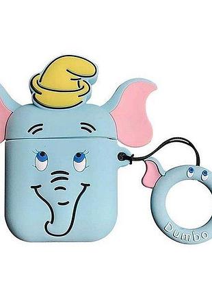 Чохол case 3d для airpods jambo blue (55) слон блакитний