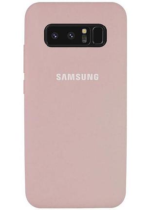 Чохол silicone case для samsung note8 (01) pink sand рожевий