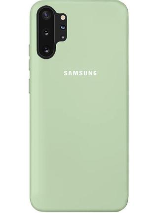 Чехол silicone case для samsung premium note 10 plus mint (19) мятный