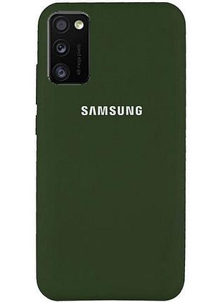 Чохол silicone case для samsung premium s20 forest green (22) темно-зелений