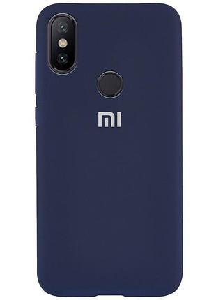 Чохол silicone case для xiaomi redmi 6 pro (28) dark blue темно-синій