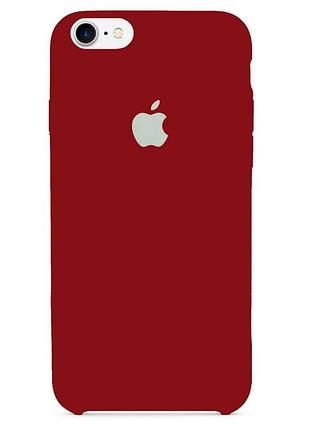 Чехол silicone case для iphone 8 product red темно красный