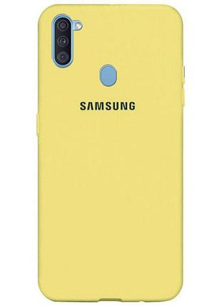 Чехол silicone case для samsung premium a11 flash (06) лимонный