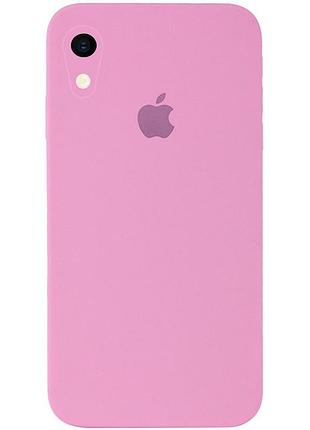 Чохол silicone full case camera square (квадратні) для iphone xr light pink (06) рожевий