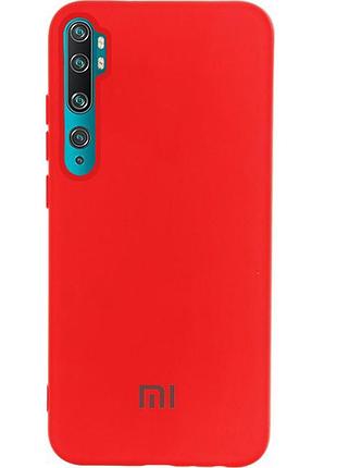 Чехол silicone case для xiaomi mi note 10 (24) red красный