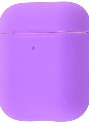 Чехол silicone case slim для airpods light purple (30) лиловый