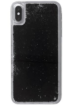 Чохол silicone з блискітками для iphone x/xs (05) black чорний