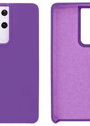 Чехол silicone case camera protective для samsung s22 ultra (14) фиолетовый purple