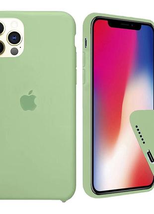 Чехол silicone full case для iphone 11 pro max mint мятный
